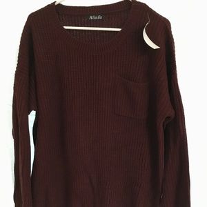 Maroon oversized sweater
